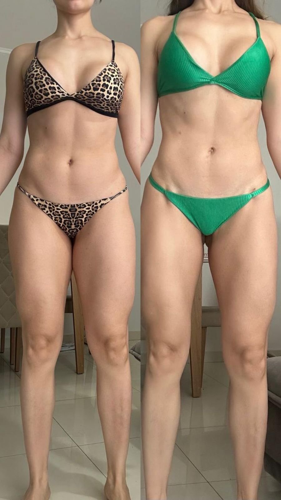 Transformação em 2 meses — antes e depois